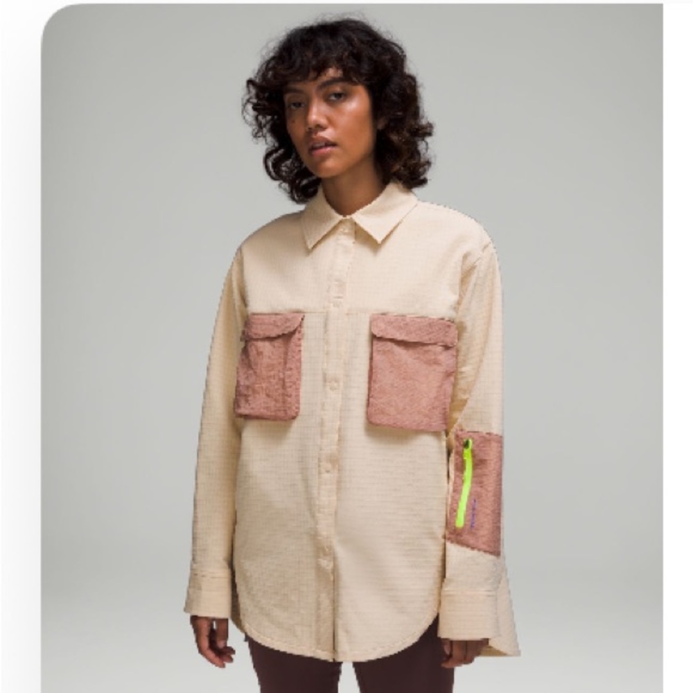 Lululemon Athletica Cream and Pink Utility Jacket